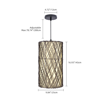 Japanese acrylic creative rattan pattern pendant light-labpiecesign