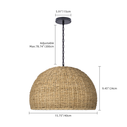 Bohemian Seagrass High Quality Woven pendant light for outdoor-labpiecesign