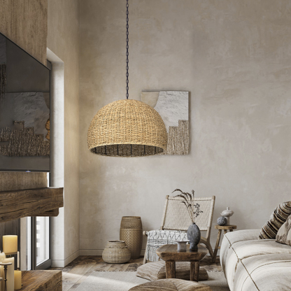 Bohemian Seagrass High Quality Woven pendant light for outdoor-labpiecesign