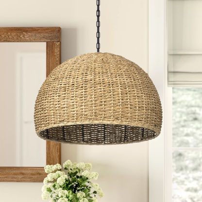 Bohemian Seagrass High Quality Woven pendant light for outdoor-labpiecesign