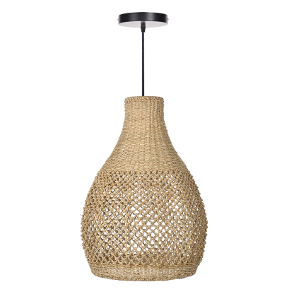 Kettle Style Hemp Rope Braided Handmade Pendant Light-labpiecesign
