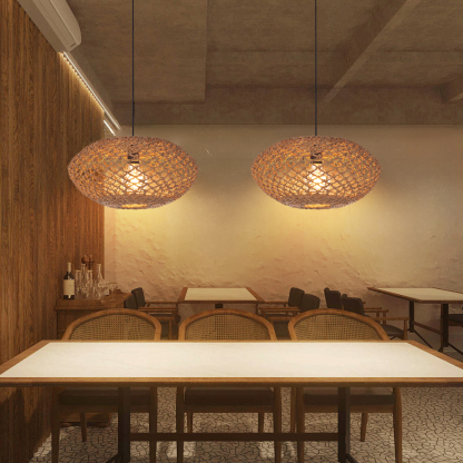 UFO Straw Pendant Light-labpiecesign