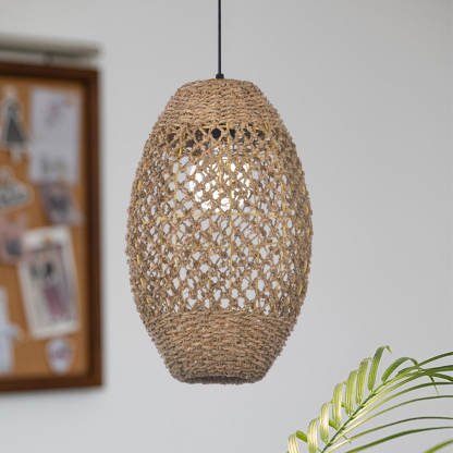 Pastoral style hemp rope pendant light-labpiecesign