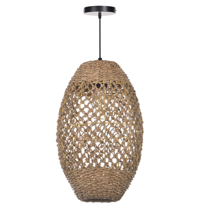 Pastoral style hemp rope pendant light-labpiecesign