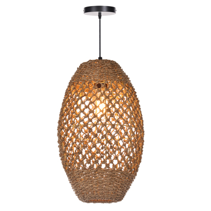 Pastoral style hemp rope pendant light-labpiecesign