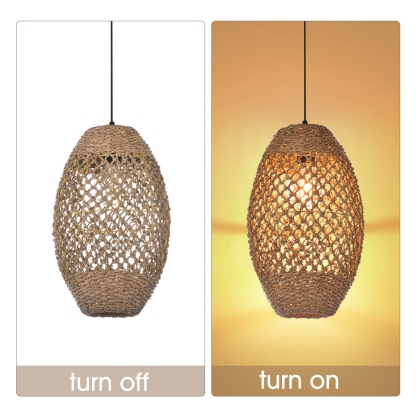 Pastoral style hemp rope pendant light-labpiecesign