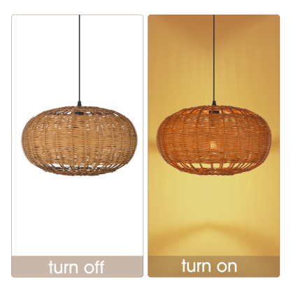 Rattan chandelier retro Japanese style wabi-sabi style bamboo pendant light-labpiecesign