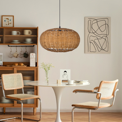 Mid Century Wicker Pendant Lamp-labpiecesign