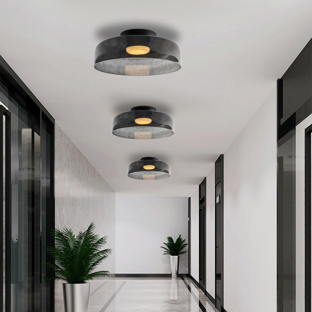 Medieval Flush Mount Glass Ceiling Lamp Design