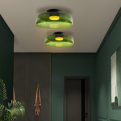 Medieval Flush Mount Glass Ceiling Lamp Design