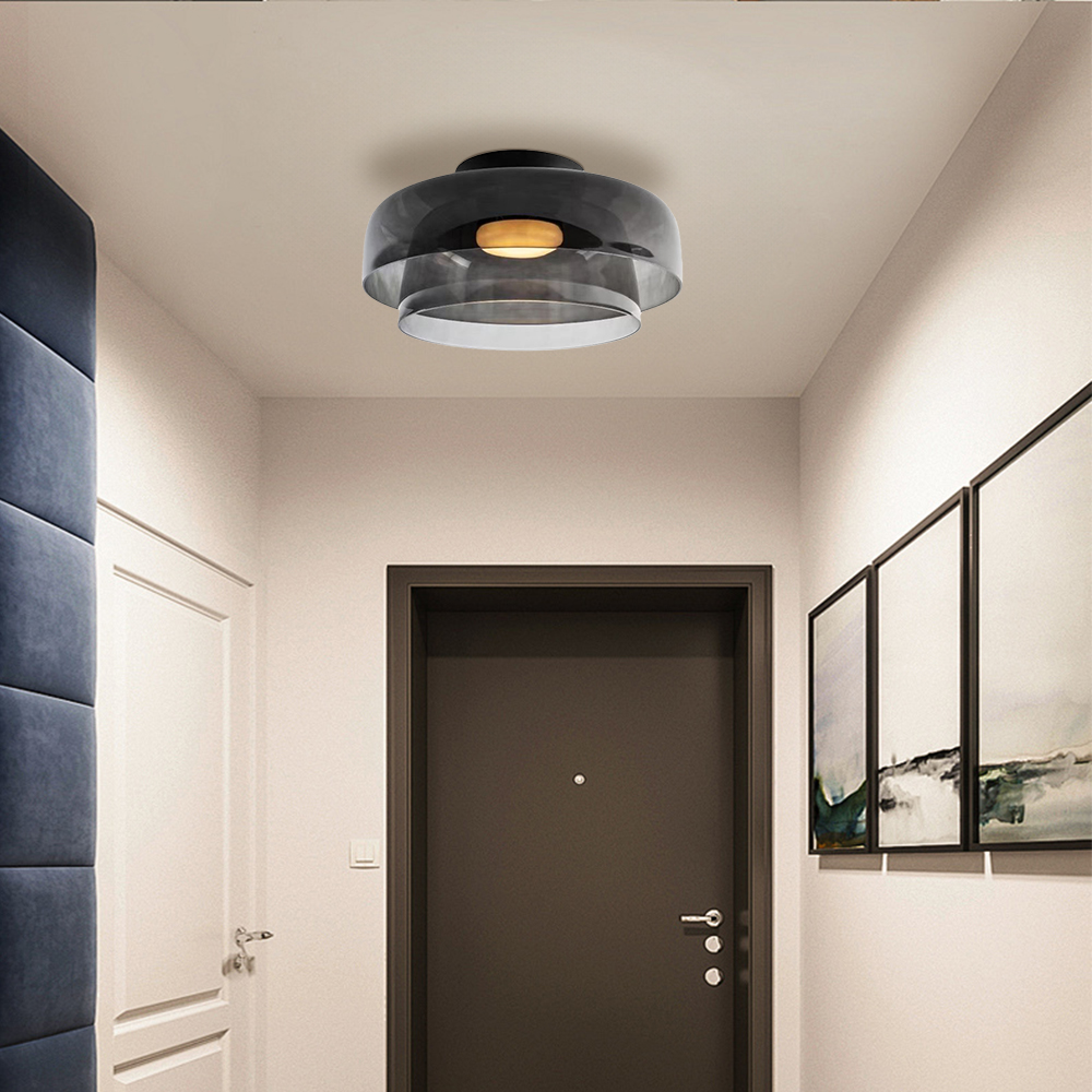 Medieval Flush Mount Glass Ceiling Lamp Design