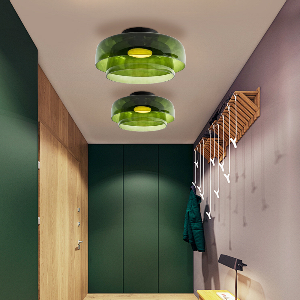 Medieval Flush Mount Glass Ceiling Lamp Design