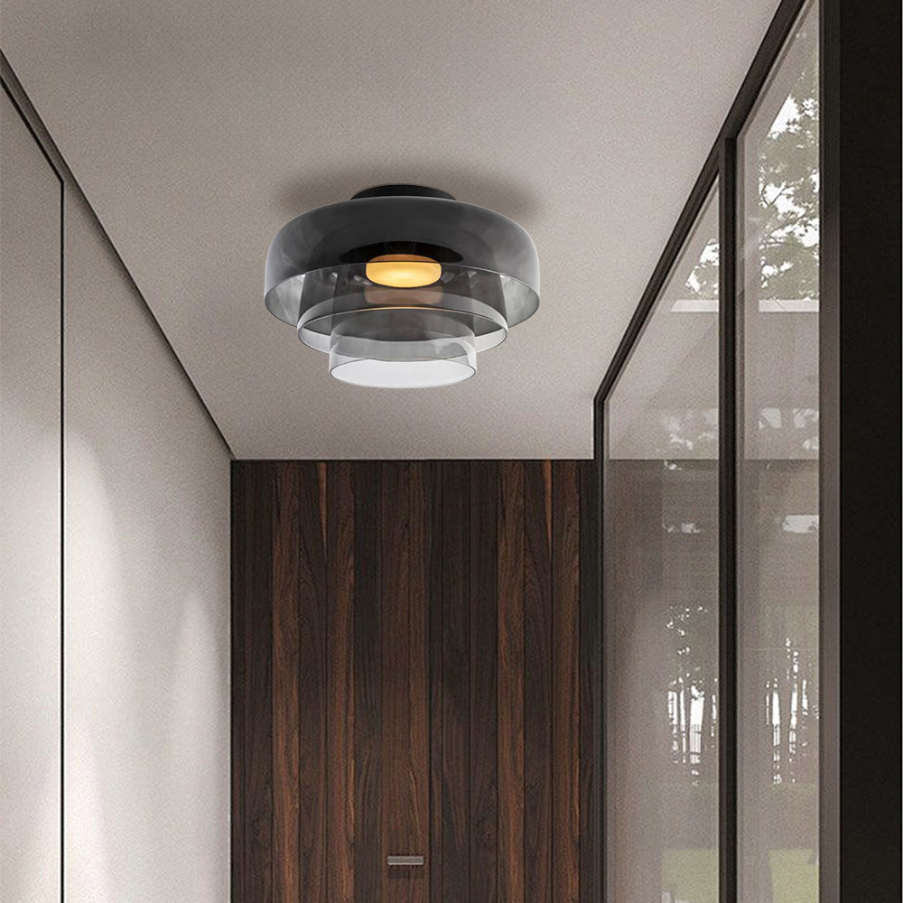 Medieval Flush Mount Glass Ceiling Lamp Design