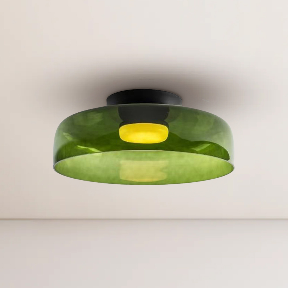 Medieval Flush Mount Glass Ceiling Lamp Design