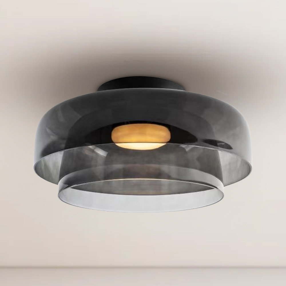 Medieval Flush Mount Glass Ceiling Lamp Design