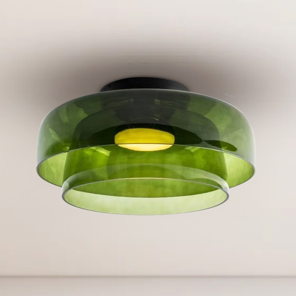Medieval Flush Mount Glass Ceiling Lamp Design