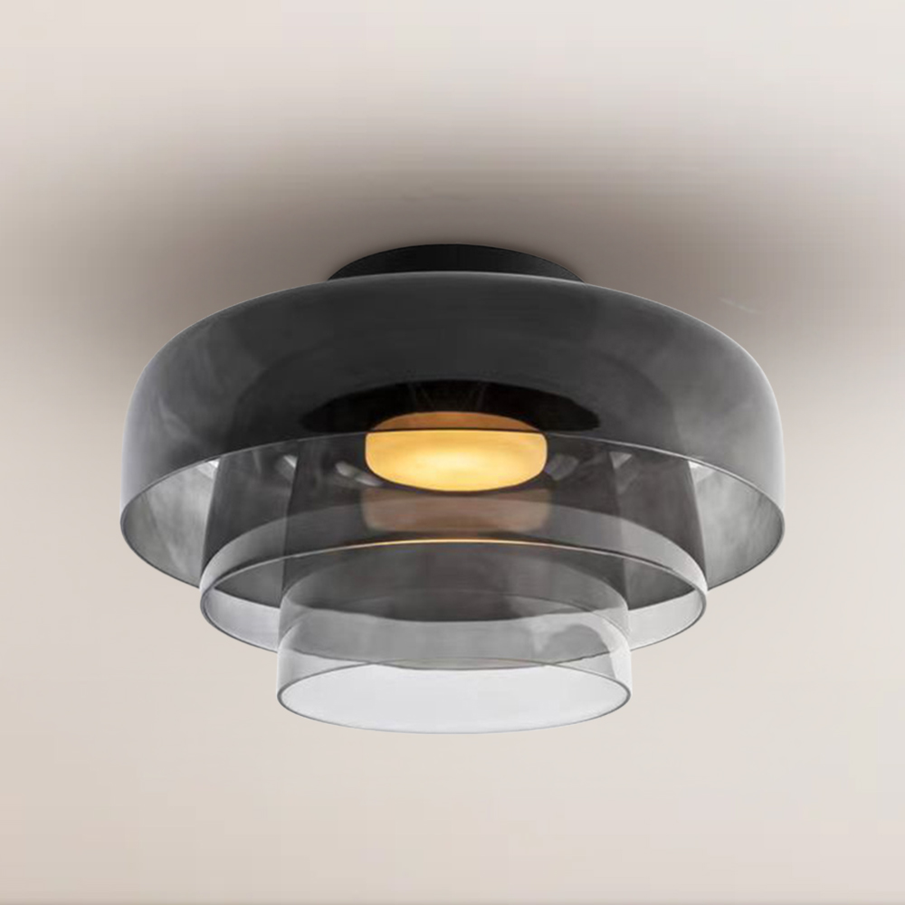 Medieval Flush Mount Glass Ceiling Lamp Design