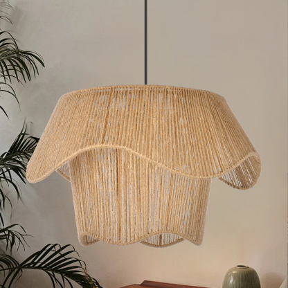 Flower pot hemp rope pendant light-labpiecesign
