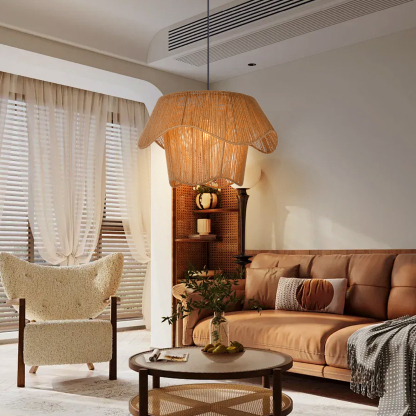 Flower pot hemp rope pendant light-labpiecesign