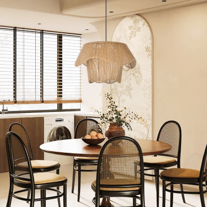 Flower pot hemp rope pendant light-labpiecesign