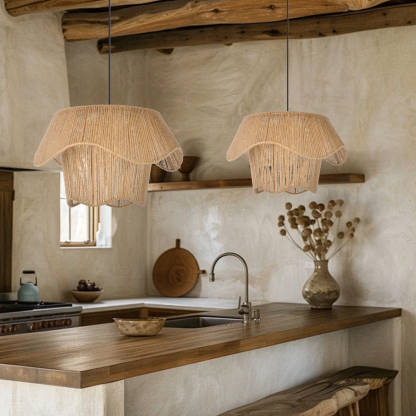Flower pot hemp rope pendant light-labpiecesign