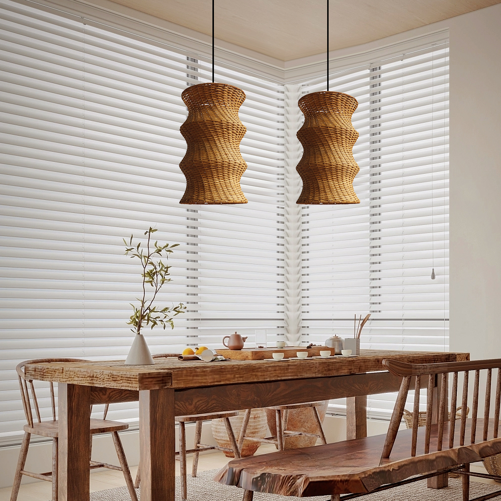 Japanese design wabi-sabi handmade creative style woven pendant light