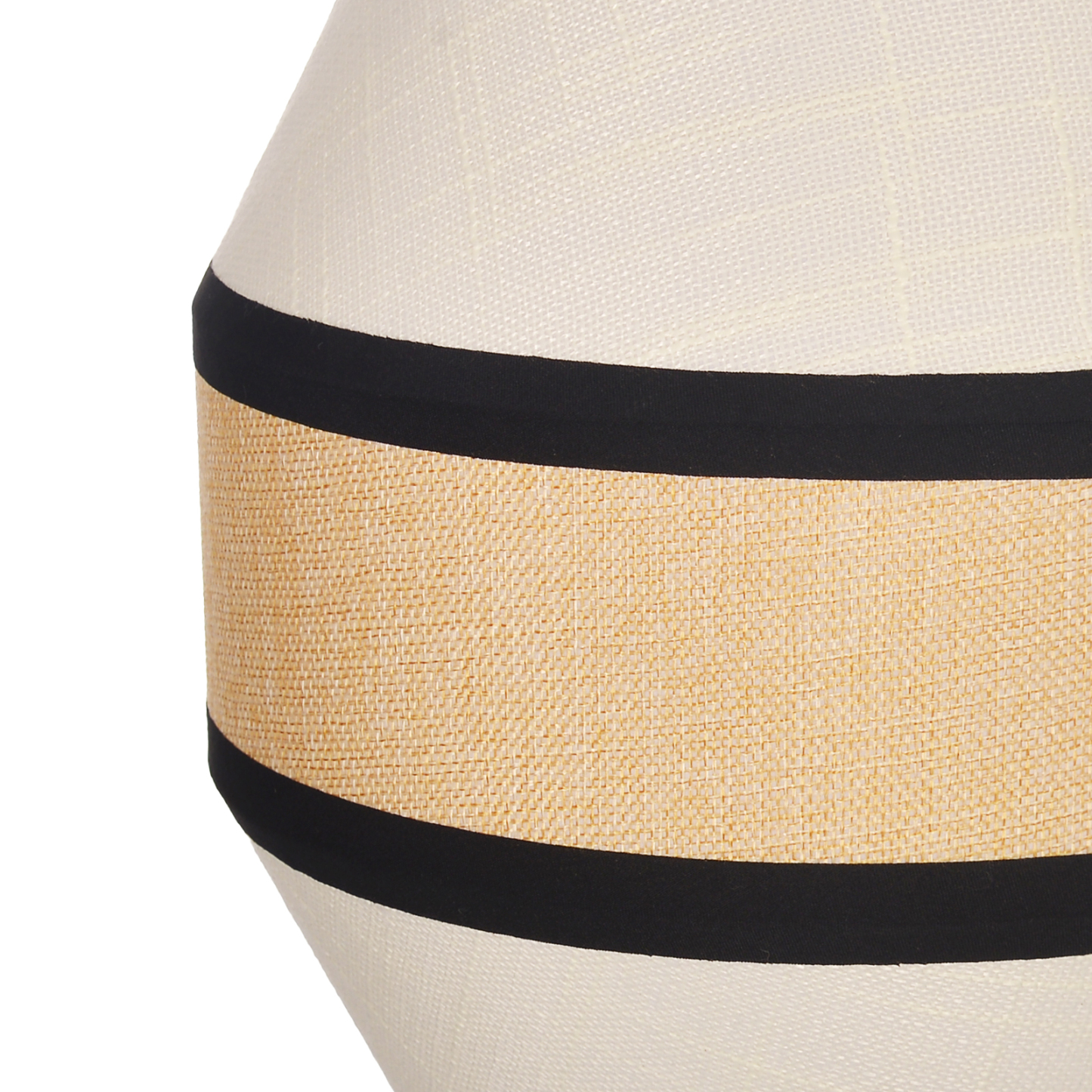Japandi Linen Pendant Light - Modern Woven Rattan Drum Chandelier
