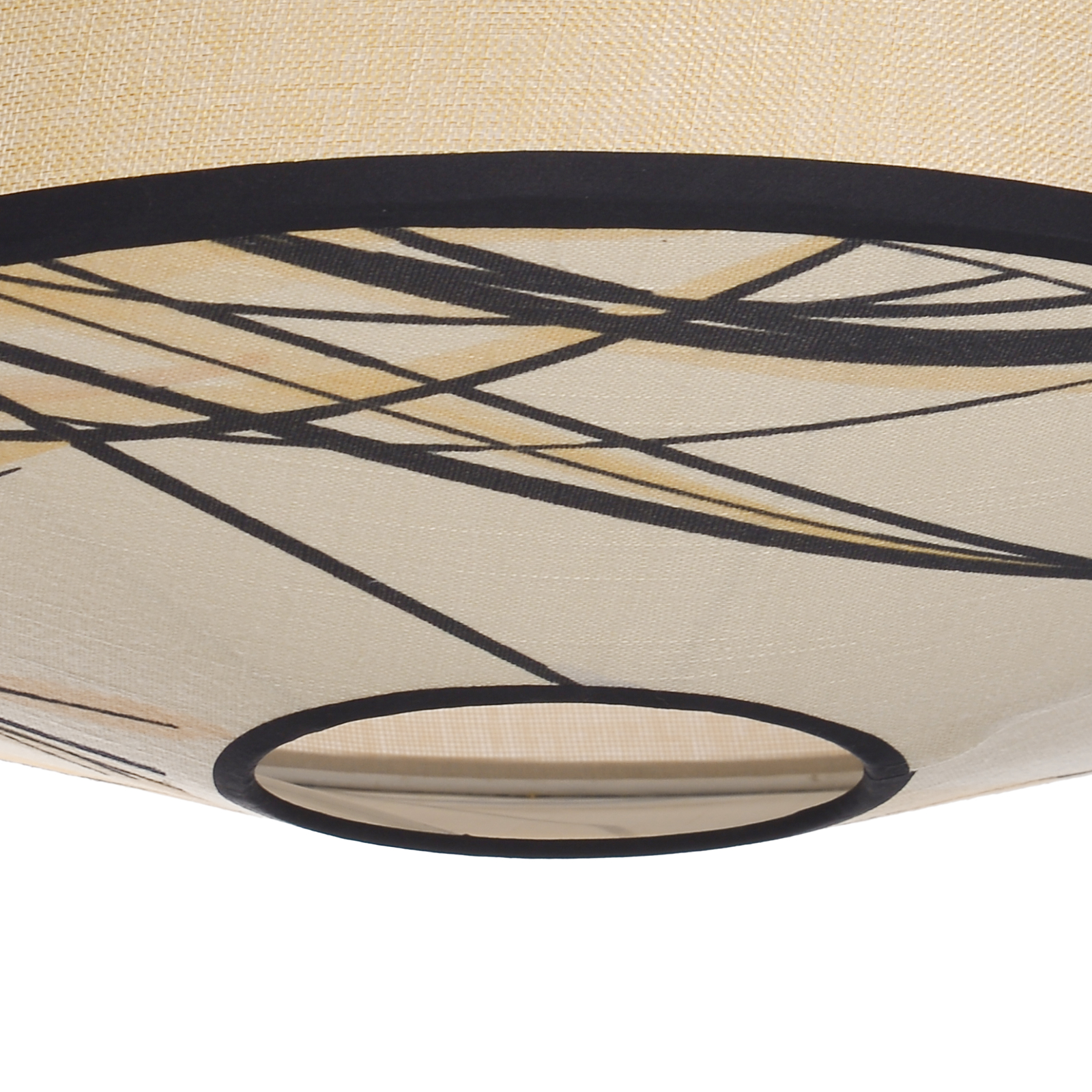 Japandi Fabric Drum Pendant Light Modern Linen Chandelier