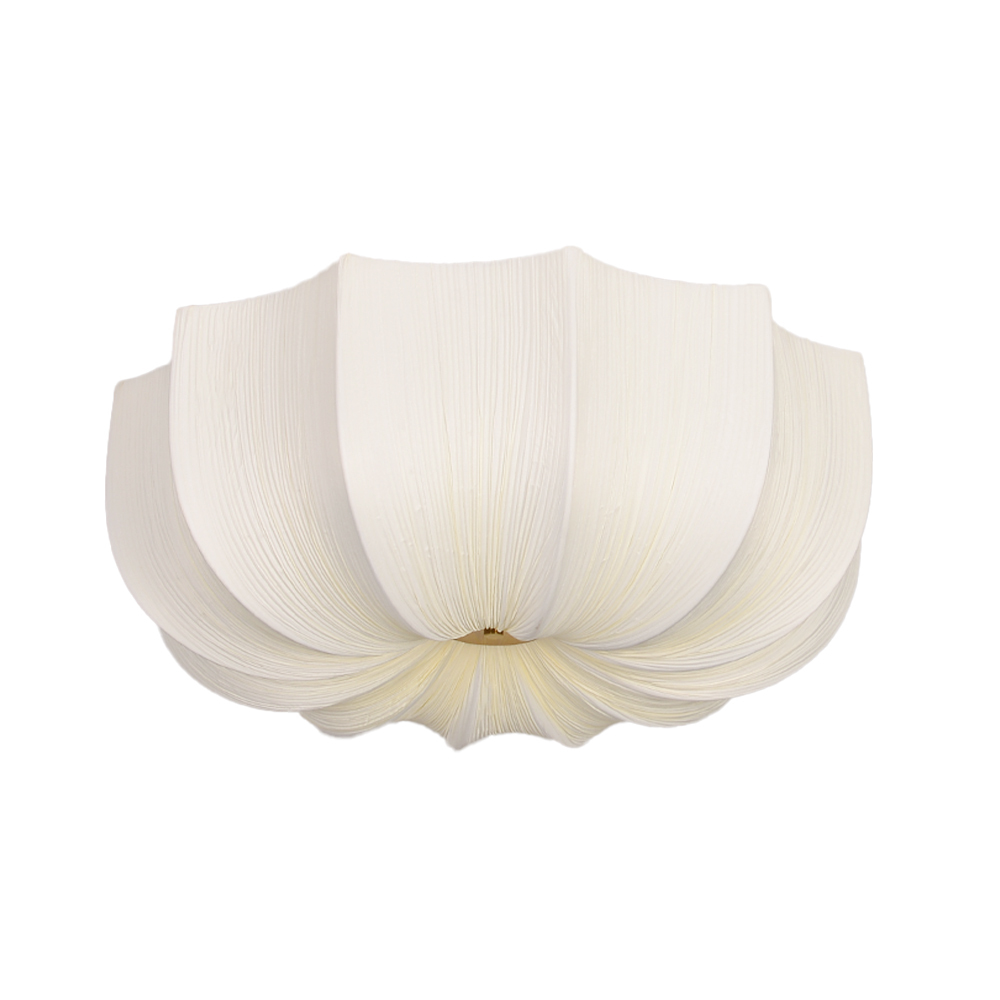Nordic Minimalism Fabric Flush Mount Ceiling Light for Bedroom Living Room & Nursery