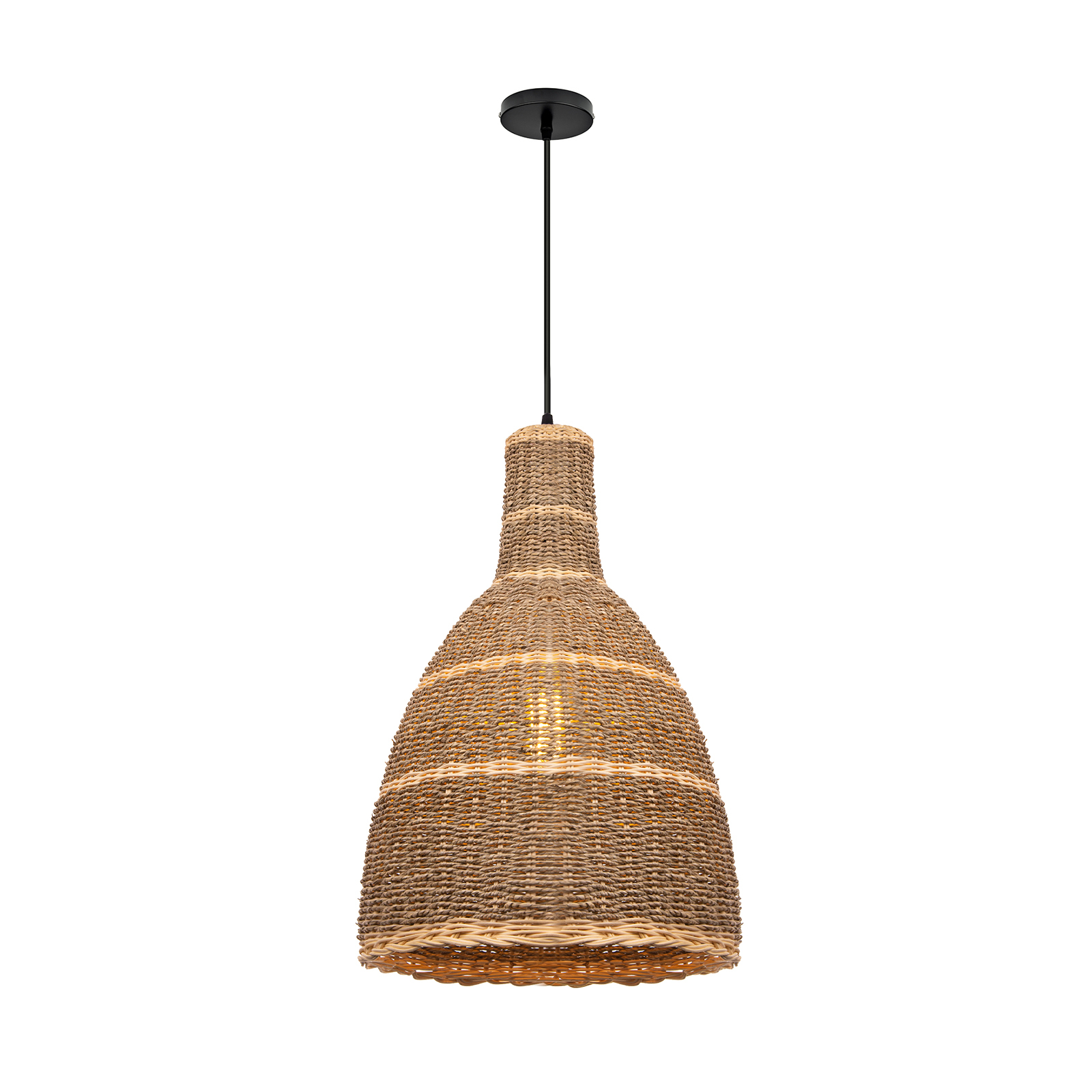 Wabi-sabi Straw Pendant Light Handmade Rattan Light-labpiecesign
