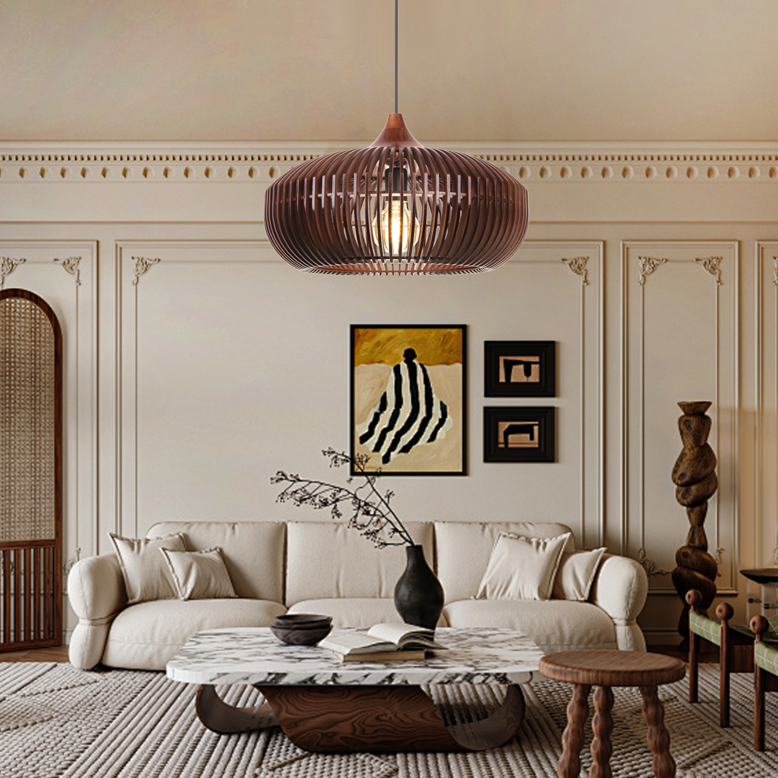 Japanese Solid Wooden High Quality Pendant Light-labpiecesign