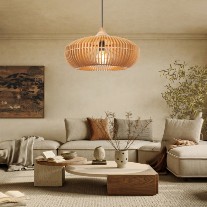 Japanese Solid Wooden High Quality Pendant Light-labpiecesign