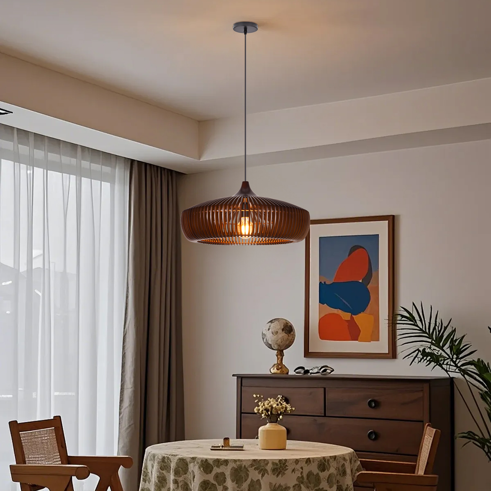 Japanese Solid Wooden High Quality Pendant Light