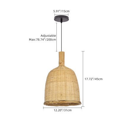 Handmade Rattan Large Pendant Light for Restaurant Hotel Club Villa Deco Lighting-labpiecesign