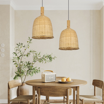 Handmade Rattan Large Pendant Light for Restaurant Hotel Club Villa Deco Lighting-labpiecesign
