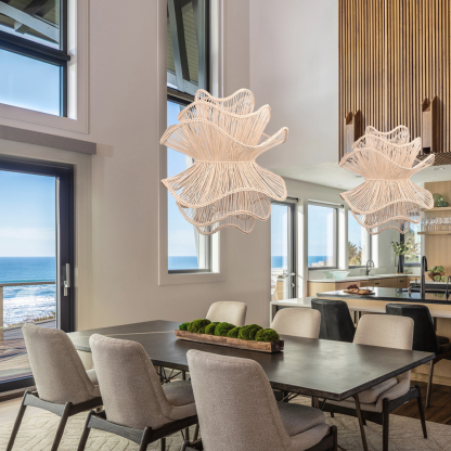 Hemp rope three-layer creative chandelier-labpiecesign