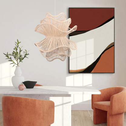 Hemp rope three-layer creative chandelier-labpiecesign