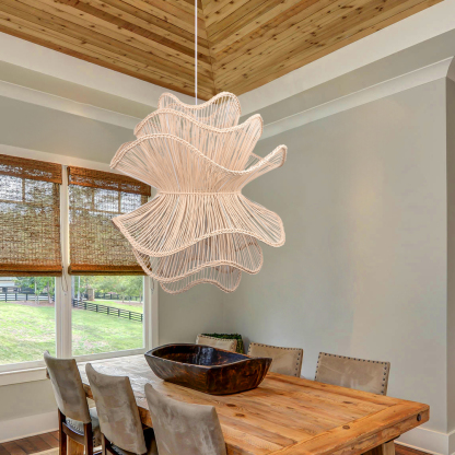 Hemp rope three-layer creative chandelier-labpiecesign