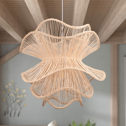 Hemp rope three-layer creative chandelier-labpiecesign