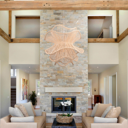 Hemp rope three-layer creative chandelier-labpiecesign