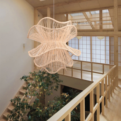 Hemp rope three-layer creative chandelier-labpiecesign
