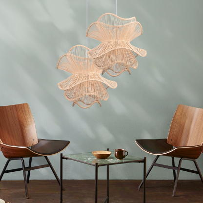 Hemp rope three-layer creative chandelier-labpiecesign