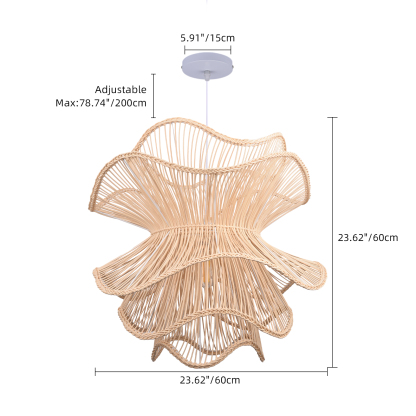 Hemp rope three-layer creative chandelier-labpiecesign