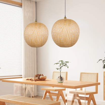 Bamboo Woven Chandeliers Decorative Pendant Lampshades