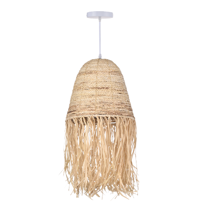 Pastoral style creative raffia straw hanging light shade-labpiecesign
