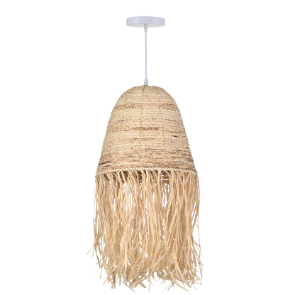 Pastoral style creative raffia straw hanging light shade-labpiecesign