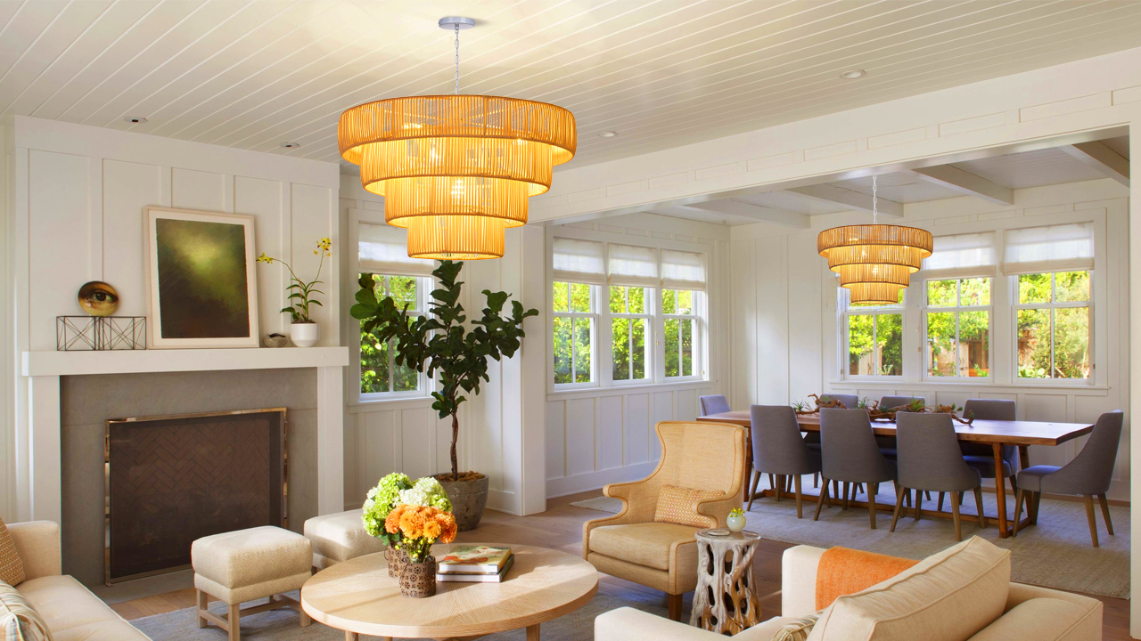 Tiered Rattan Pendant Light Shaded -labpiecesign
