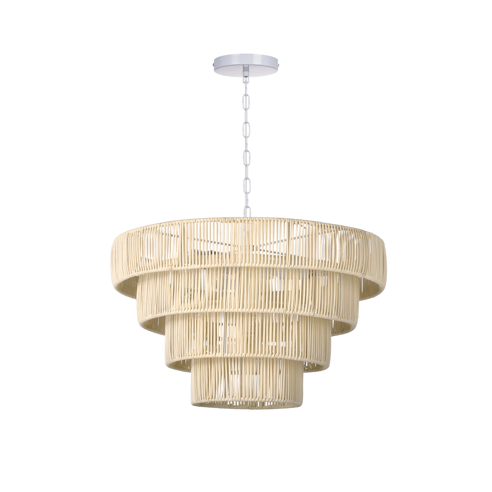 Tiered Rattan Pendant Light Shaded -labpiecesign