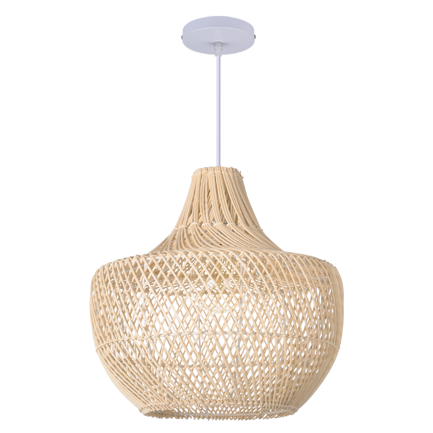 Handmade Woven Rattan Chandelier For Dining Table