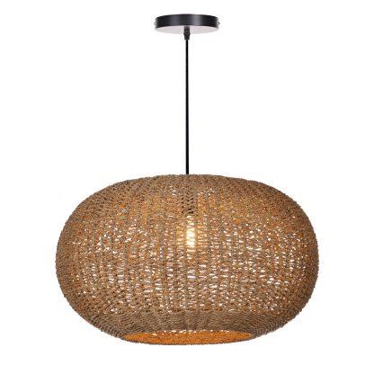 Vintage straw pendant light-labpiecesign